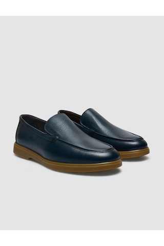 %100 Hakiki Deri Lacivert Erkek Loafer Lacivert