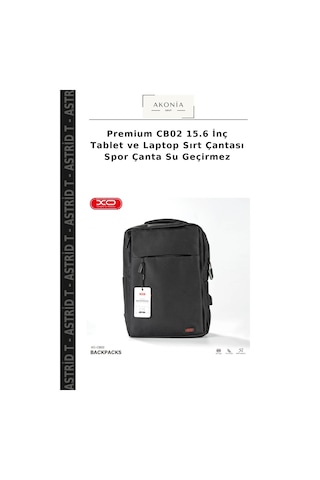 Premium Cb02 15.6 İnç Tablet Ve Laptop Sırt Çantası Spor Çanta Su Geçirmez