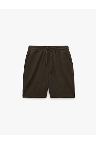 Koton Regular Fit Cepli Bermuda Beli Bağcıklı Şort Kahverengi 6sam40068mk Kahve