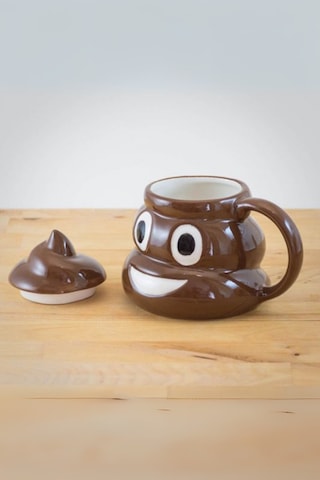 Büro Ev Ofis Hediyesi İçin 300ml Kaka Poo Emoji Figürlü Kupa Bardak