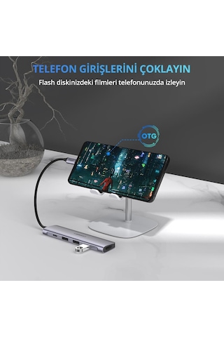 Ugreen Type-C Usb Çoklayıcı Ve Hdmı Dönüştürücü Adaptör