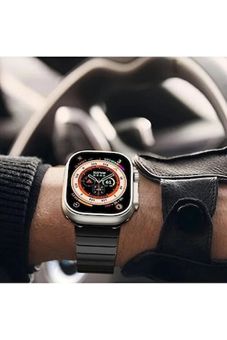 Apple Uyumlu Watch 11-10 46mm 6 7 8 Se Ultra 42 44 45 49mm Titanyum Çelik Paslanmaz Kordon