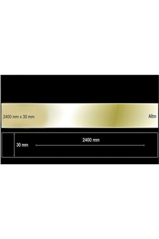 Dekoratif Aynalı Pleksi Şerit Süs Gümüş 30 Mm X 2400 Mm Mobilya D