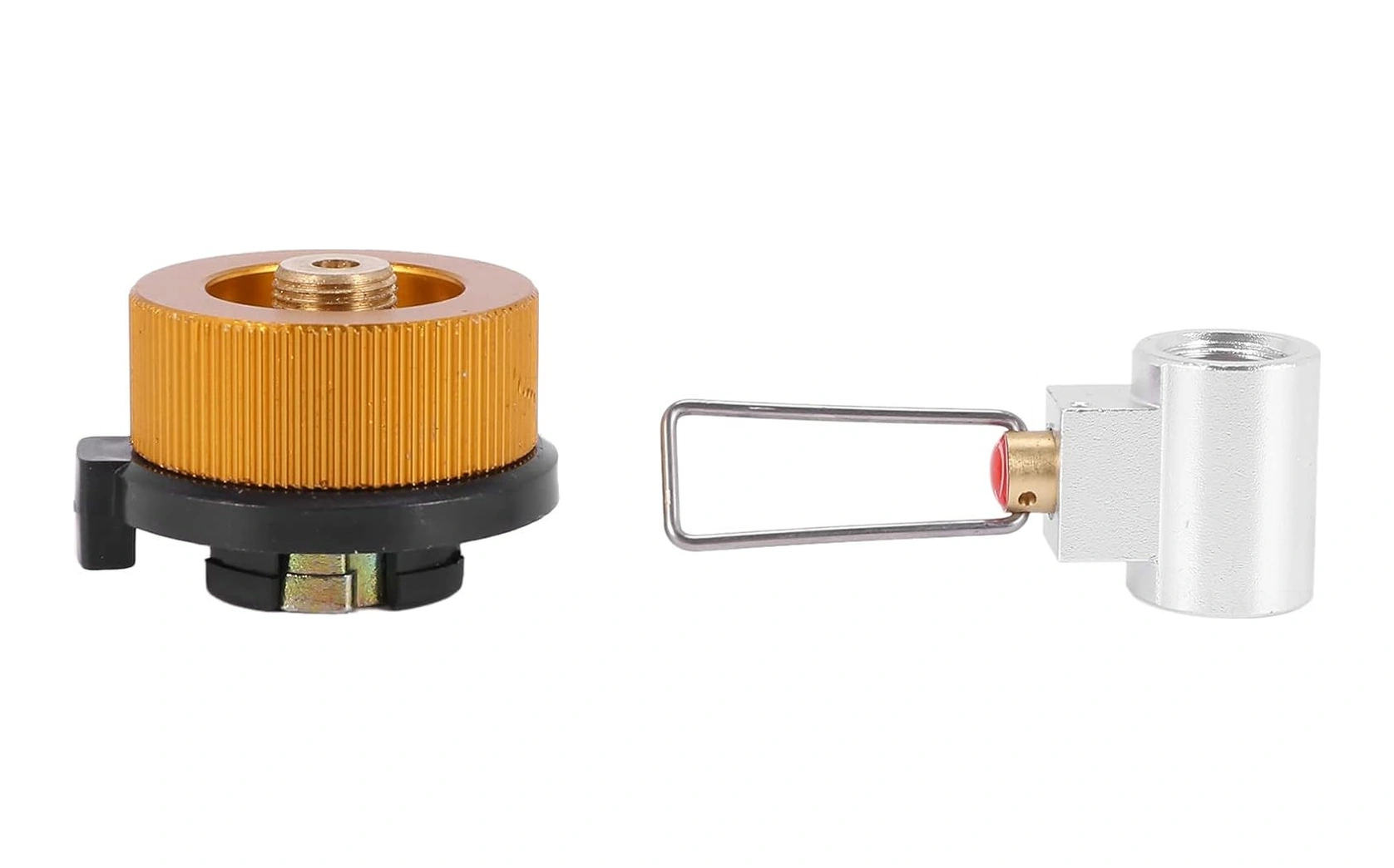 Xiyyadms Kamp Gaz Sobası Adaptörü Dış Mekan Malzemeleri Çapraz Doldurma Bağlantısı Düz Gaz Bünyesi Gümüş