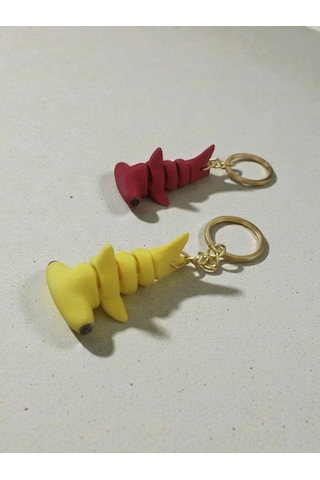 Hareketli Çekiç Köpekbalığı Anahtarlık Sarı