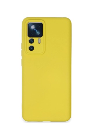 Xiaomi Mi 12t Pro Kılıf Nano İçi Kadife Silikon C1810 Sarı
