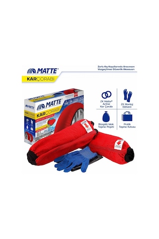 Matte Kar Çorabı Active Series Kırmızı Medium