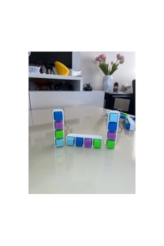Setra 3d Studio - Premium 4'lü Mekanik Keycap Anahtarlık Çoklu Renk & Blue Switch Rahatlatıcı Atıcı