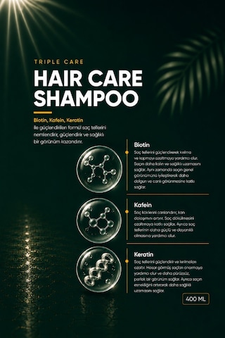 Louvess Biotin Keratin ve Kafein İle Güçlendirilmiş Saç Bakım Şampuanı 400 ML