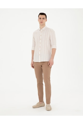 Pierre Cardin Erkek Pantolon Kanvas-chino 50285534-vr197 Sütlü Kahverengi