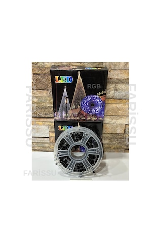 25 Metre Rgb Renkli Led Işık Zinciri Fişli 8 Modlu Dış Mekan Dekoratif Aydınlatma RGB