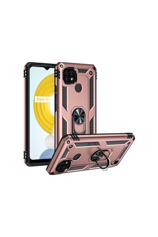 Zore Realme C21 Kılıf Msra Vega Kapak - Rose Gold Rose Gold