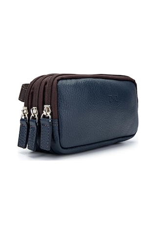 Tamer Tanca Erkek Hakiki Deri Lacivert El Çantası 688 1989 Erk Canta Y24 Lacı Fltr/kahve Lacivert