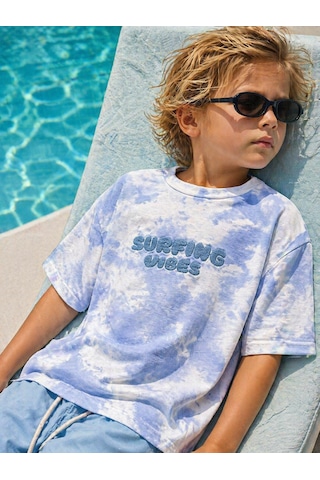 Baby Lory Kids Store Yazı Baskılı T-shirt Açık Mavi