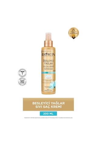 Bioxcin Besleyici Yağlar Sıvı Saç Kremi 200 ml - Sülfatsız. Kuru Ve Yıpranmış Saçlar Saç Dökülme Karşıtı