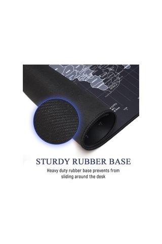 Zerfa Dünya Haritası Ekstra Büyük Genişletilmiş Kaymaz Kauçuk Oyun Mouse Pad & Klavye Masa Mat Bilgisayar Aptop İ