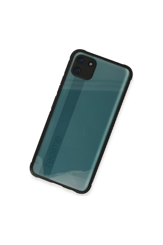 Newface Realme C11 Kılıf Miami Şeffaf Silikon Semeglbl - 12 - Siyah
