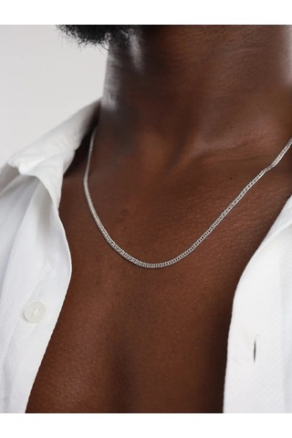 Voznesenskij Uvelirnyj Zavod 925 Çift Kabartmalı Gümüş Kolye 925 Çift Kabartmalı Gümüş Kolye 117231037 Gri