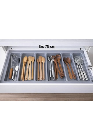 Deltaaks 76/49 Cm Cekmece Içi Kepçelik Grı 68/40 Cm Kadar Kesılebılır Diğer