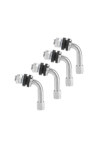 Springsun 90 Derece Açıklı Alüminyum + Kauçuk Lastik Valfi 4 Adet - Soğuk, Isı Ve Ozon Dayanıklı, Tamamen Sızıntı Testi Yapılmış, Kolay Kurulum