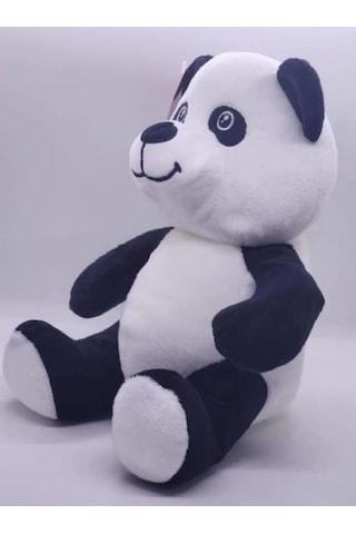 Panda Figürlü Pelüş Oyuncak 20cm Beyaz - Siyah