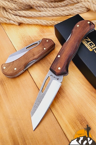 Ceviz Sap Kamp Çakısı Outdoor Piknik Çakısı Bahçe Çakısı Çkp-823 Kahverengi