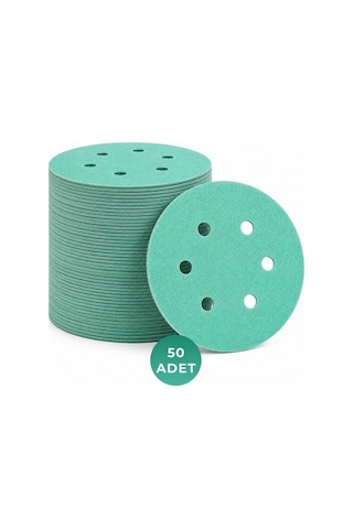 Kırılmaz Cırtlı Disk Zımpara 150 Mm 6 Delikli 40-800 Kum 50 Adet