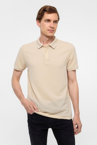 Süvari Bej Regular Armürlü Polo Yaka Tişört-38358 Bej