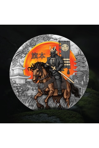Agakulche Siyah Samuray Gümüş Sikke Coin