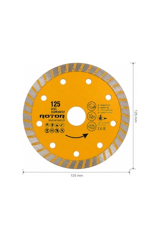 Seramik Kesme Diski 125x2,2 X10x22,23 Turbo Rotor