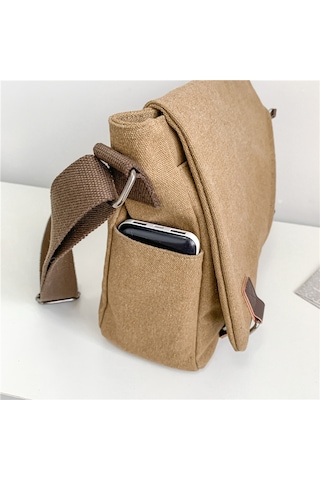 Moda Günlük Çok Amaçlı Kanvas Omuz Çantası Mh7022 Kahverengi
