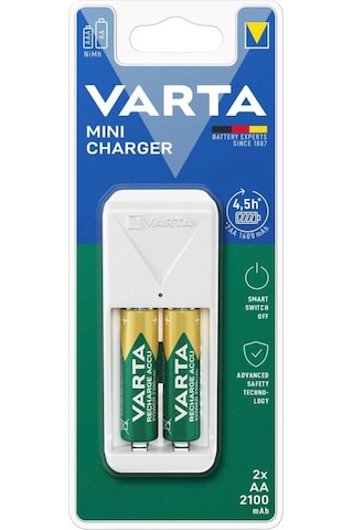 Varta 57656 Mini Şarj Cihazı Aa 2x2100mah