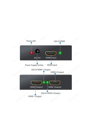 4K Hdmi Splitter 1 In 2 Out 2Li Hdmi Çoklayıcı Splitter 4K*2K 3D