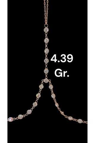Rose Gold 925 Ayar Gümüş Zirkon Taşlı Şahmeran Bileklik