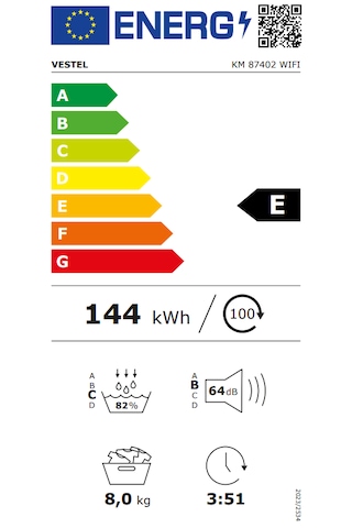 Vestel KM 87402 WIFI 8 KG Kurutma Makinesi