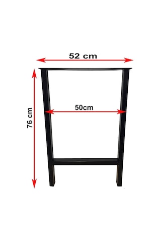 Bin1Fırsatt Masa Ayağı Ev Bahçe Ofis Iş Yeri Kütük Masa Ayağı Metal Ayak 76Cm