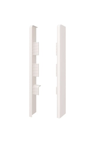 Espumo Suya Dayanıklı Kompozit Süpürgelik 10 Cm Bitiş Kapağı Aksesuarı 1 Paket - 2 Adet - Beyaz - Esp401