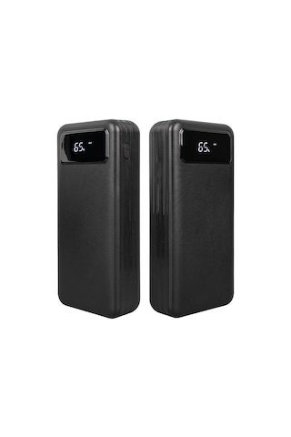 Powermaster 20000mah Powerbank Dijital Ekranlı 4 Usb 3 Kablo Type-c Lightning Micro Usb Led Fener
