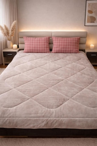 Kare Wellsoft 195x215 Cm Çift Kişilik Yorgan Takımı Kırmızı Kırmızı