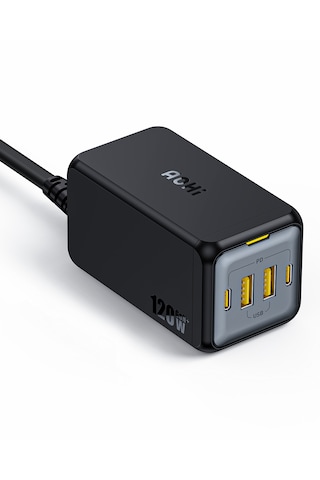 Aohi Magcube 4 Portlu Masaüstü Usb Şarj İstasyonu, Gan+ 120w