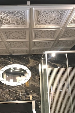 Saray Tavan 60 Cm Kahve Eskitme Dekoratif Saray Tavan Paneli Asma Tavan Uyumlu