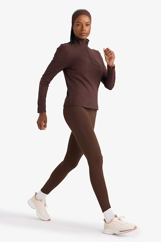 Defacto Defactofit Toparlayıcı Yüksek Bel İçi Yumuşak Tüylü Beli Saran Basic Düz Sporcu Tayt W8206az25aubn192 Kahve