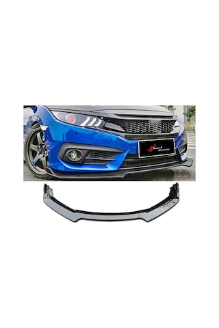 Honda Civic Fc5 Tampon Ön Lip 3 Parça Piano Black