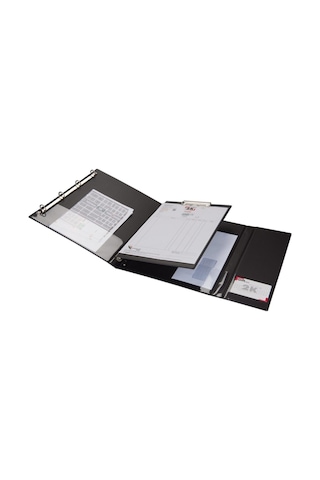 Evrak Sunum Tanıtım Firma Klasörü Sekreterlik A4 4 Halkalı Ring Binder File 250 Yaprak Kapasiteli 27x33 Cm Bordo