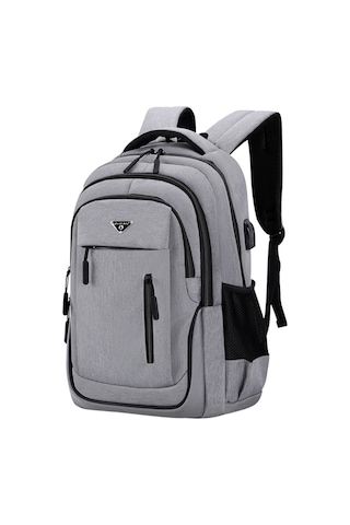 Yifomall 18" Usb Şarjlı Su Geçirmez Çanta - İş, Okul, Seyahat İçin Geniş Hacimli, Multi Bölmeli, Konforlu Omuzlı Gri Sırt Çantası Çok Renkli