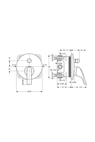 Ideal Standard Ceraplan Banyo Bataryası - A4712aa- Krom