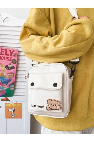 Tirbi Çocuklar İçin Gençler Omuz Çapraz Omuz Çantası 430415583 Beyaz