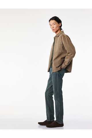 Koton Normal Bel Pamuklu Slim Fit Jean Pantolon - Brad Jean Petrol 6sam40278nd