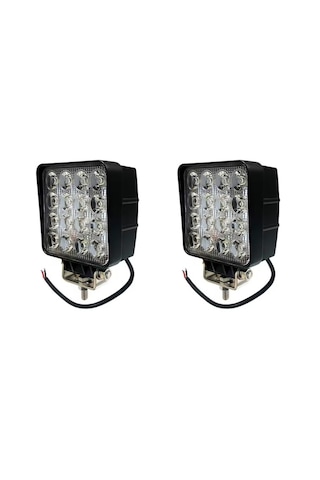 2 Adet 16 Led Kare 9-48 Volt 48 Watt Ip67 Çalışma Lambası