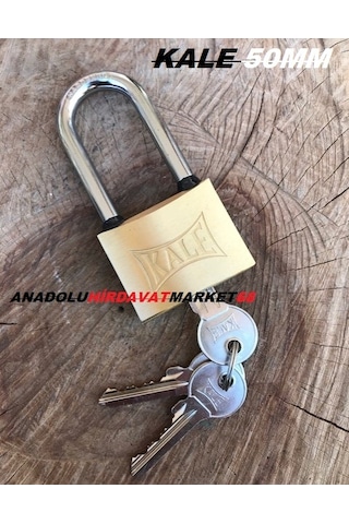 Kale Uzun Pirinç Asma Kilit 50mm Paslanmaz Çelik Asma Kilit